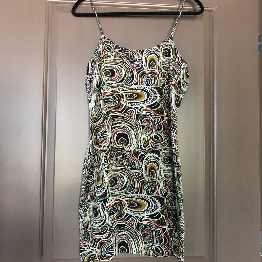 NWOT Paper Crown Spaghetti Strap Patterned Dress